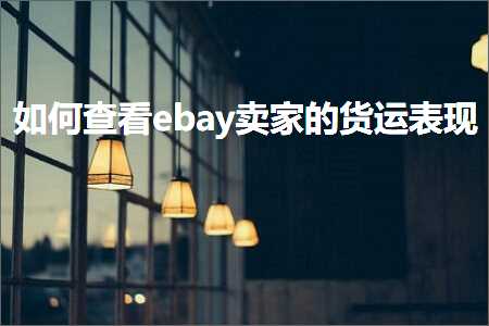 璺ㄥ鐢靛晢鐭ヨ瘑:濡備綍鏌ョ湅ebay鍗栧鐨勮揣杩愯〃鐜? width=